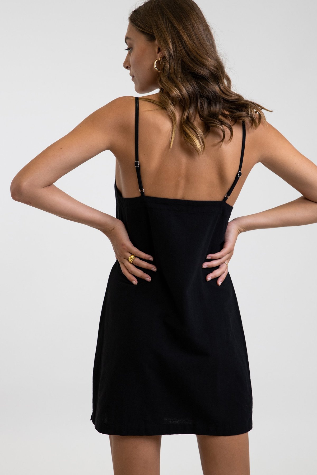 Rhythm Classic Mini Dress Black - Corner Store